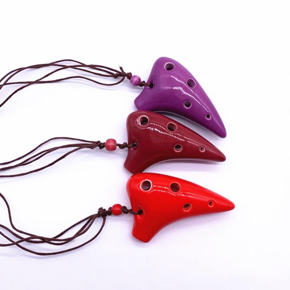 Universal  Ocarina Lanyard Music Beginner 6 Hole Ocarina 6 Hole Colorful Ocarina trument for Music L