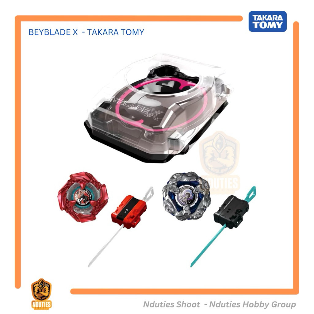 Bx-46 Beyblade X Infinity Battle Entry Set (Stadium + 2 Bey [Include Cobalt Drake] + 2 Launcher)