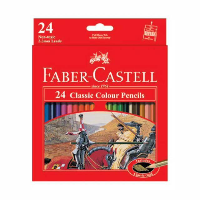 Pensil warna 24 Faber Castell / Classic colour 24 Warna Faber Castell