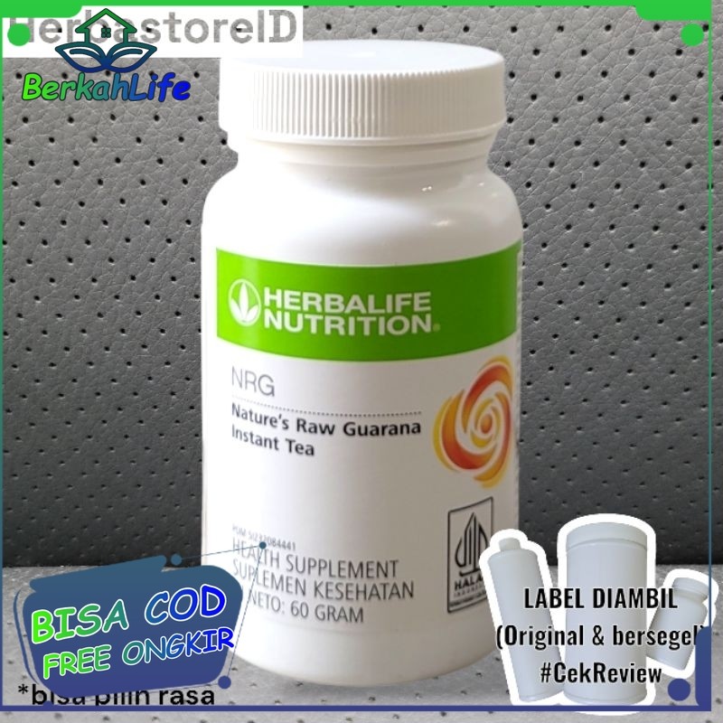 Herbalife NRG 100% original LABEL DILEPAS Nature's Raw Guarana Instant Tea / NRG (packing bubble/dus