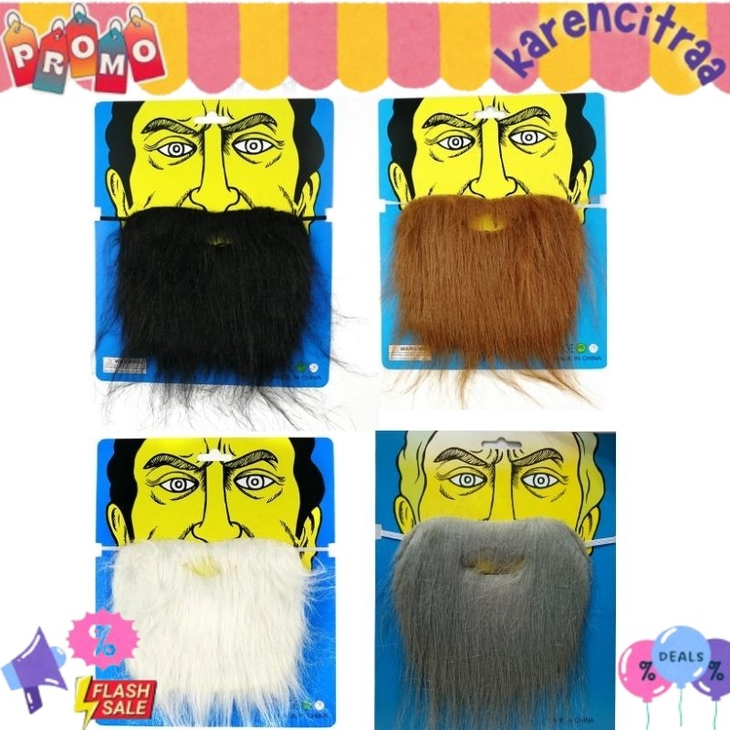 Aneka Jenggot palsu untuk Halloween/Pesta/Properti (Jenggot warok/Jenggot bnl) TERLARIS  CCOS