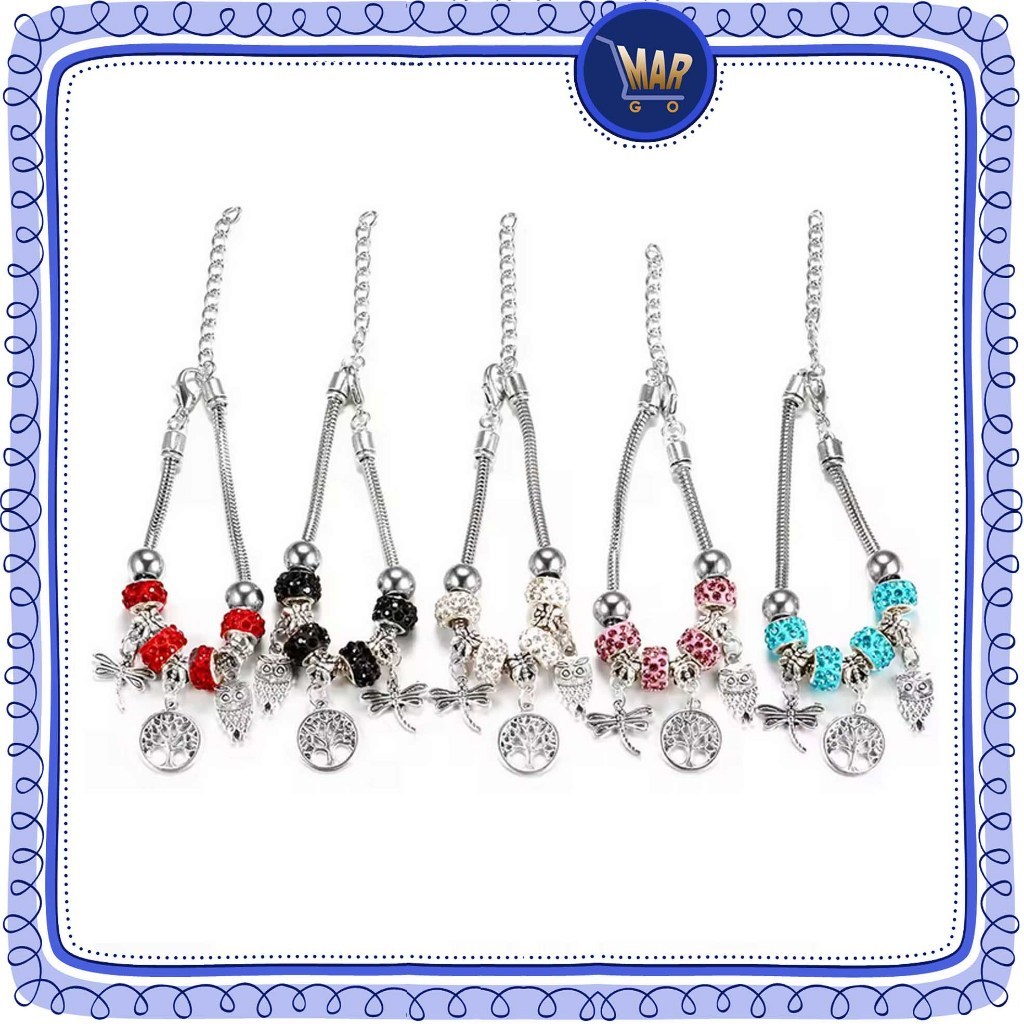 Gelang Wanita Pandora Gw05 Original Impor Logam Bisa Dikecilkan Adjustable Jewelry Manik Bangle Band