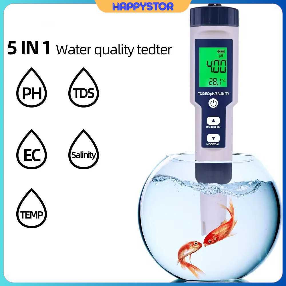 Alat Ukur Kualitas Air Digital 5in1 PH TDS EC Meter Pen - J51
