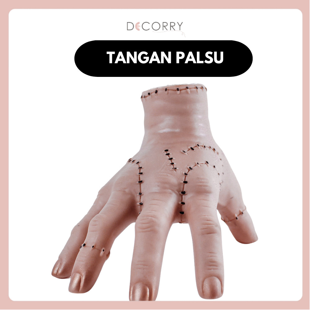 DECORRY (ACC01) Tangan Palsu Sarung Tangan Sticker Tato Halloween Cosplay Bahan Silikon