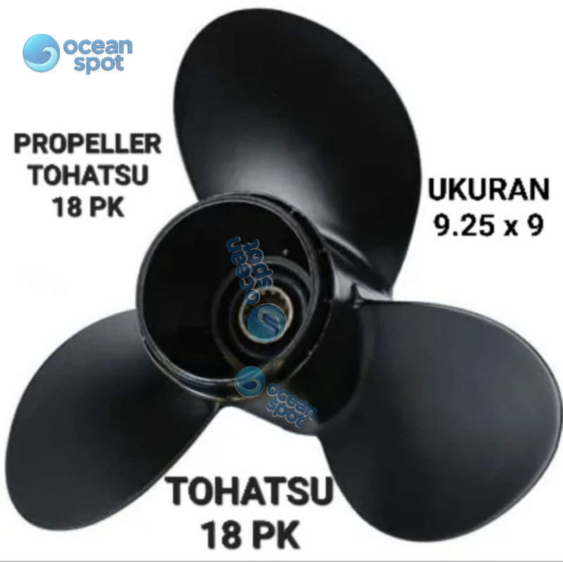 Propeller Tohatsu 18 PK Kipas Baling Mesin Tempel Tohatsu 18 HP ( ocean spot )