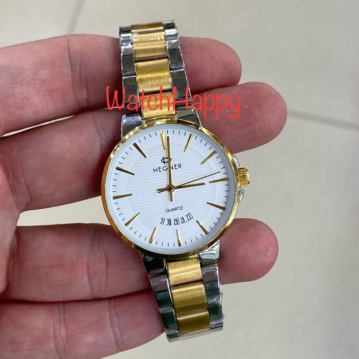 JAM TANGAN WANITA ANALOG HEGNER 5025 HW5025 HW 5025 SILVER GOLD QUARTZ