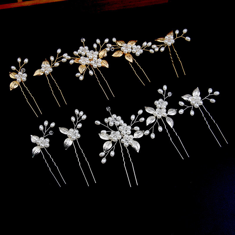 COD Jepit Rambut Bunga Mutiara Buatan Tangan Gaun Pengantin Putih Hiasan Kepala Rambut Keriting Jepi