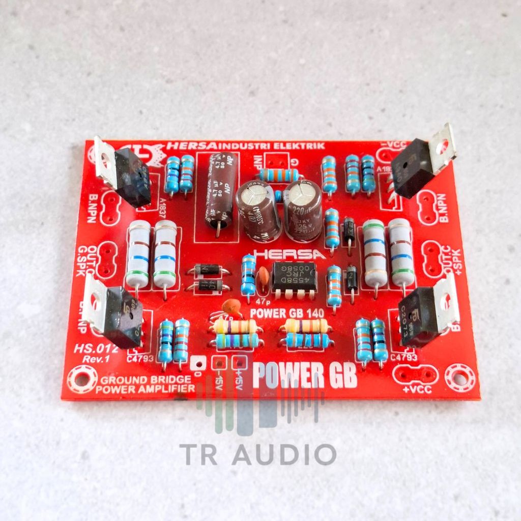 Driver Power Ampli Mono GB 140W V2 PCB 8.5x6.3cm Audio Rakitan