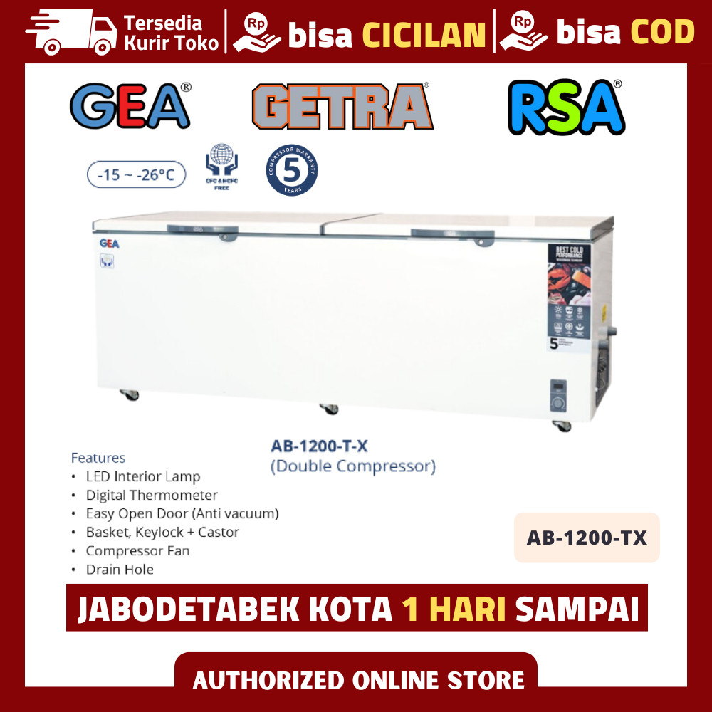 CHEST FREEZER GEA AB 1200TX FREEZER BOX 1050 LITER FROZEN