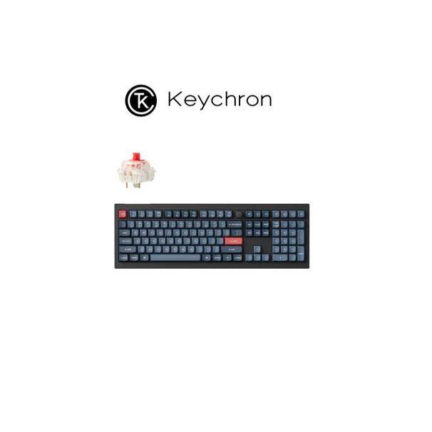 Keychron V6 Max QMK/VIA ( Hot-Swappae ) Wireless Fully Assemed Knob - Caon Black - Red Switch