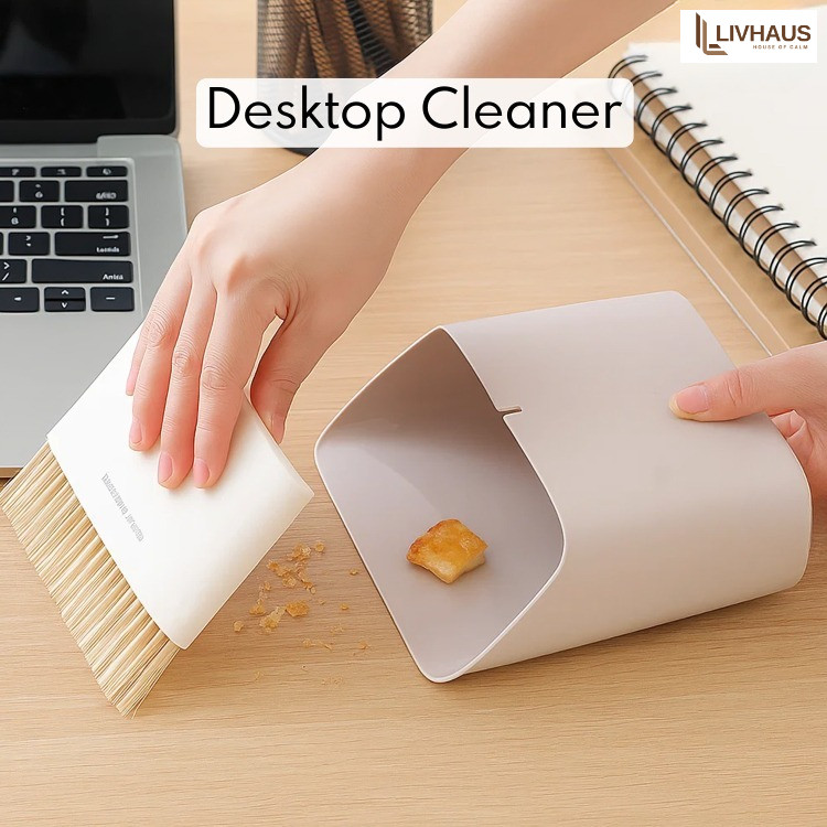 Sapu Pengki Set 2 in 1 Sapu Mini Set Serok Tempat Sampah Meja Sapu Kecil Untuk Mobil