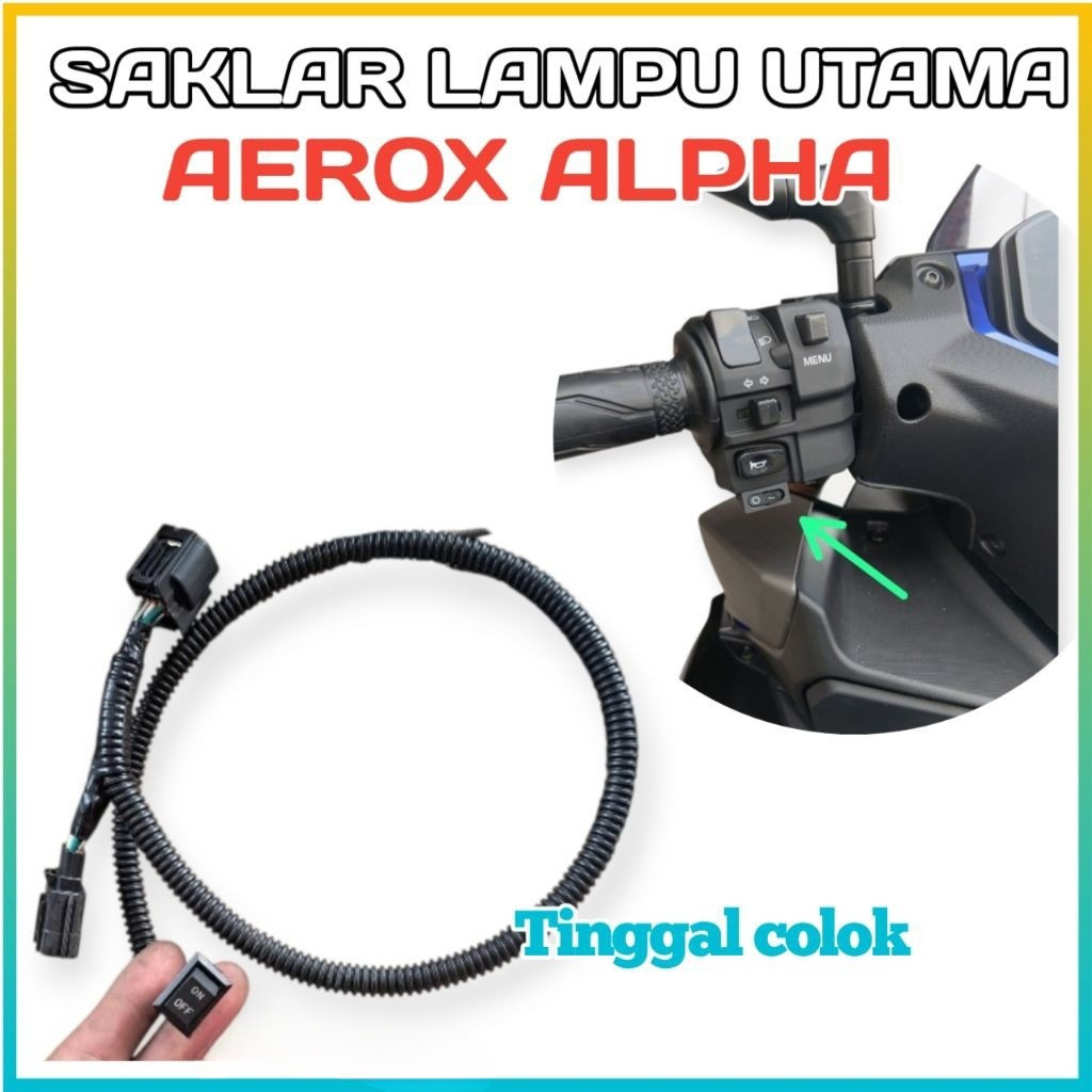 Saklar Lampu Utama Aerox Alpha On Off Lampu Utama