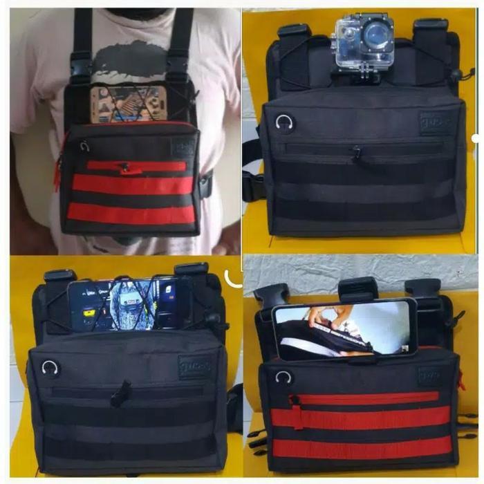 PROMO TERLARIS -[ACC Camera ] bracket mount tas. strap tas gopro. yicam. sjcam. bpro - tas vloger