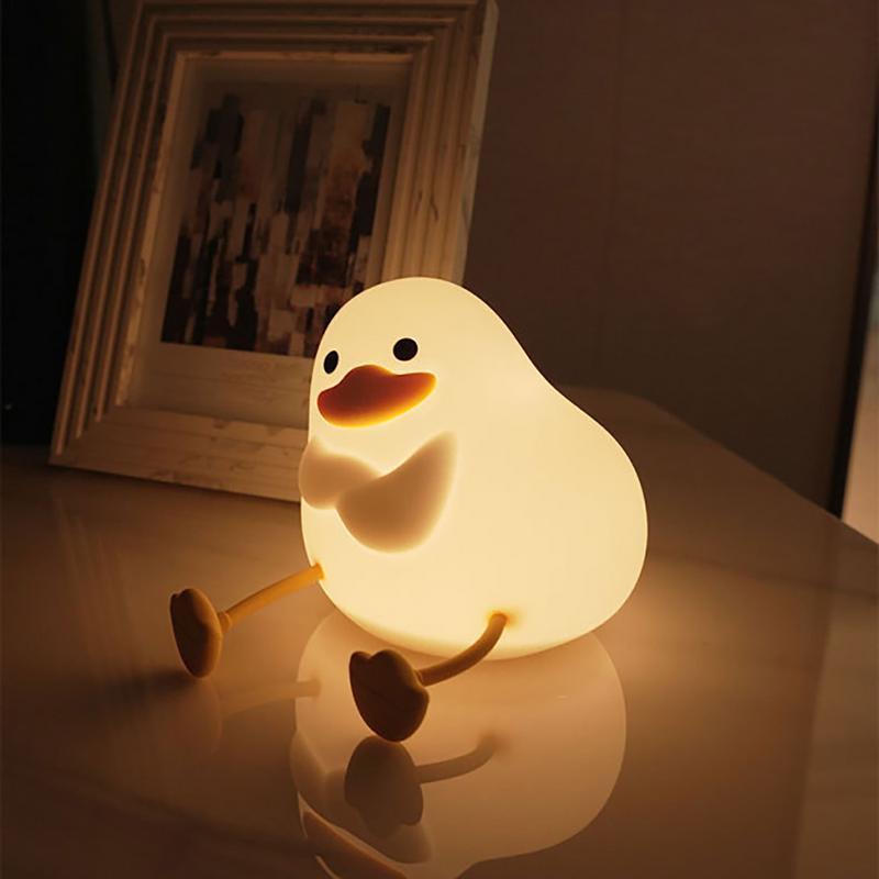 Duck Lamp Cute Kids Night Light For Nursery Multi Color Table Lamp Bedside Lamp Duck Tou Night Light