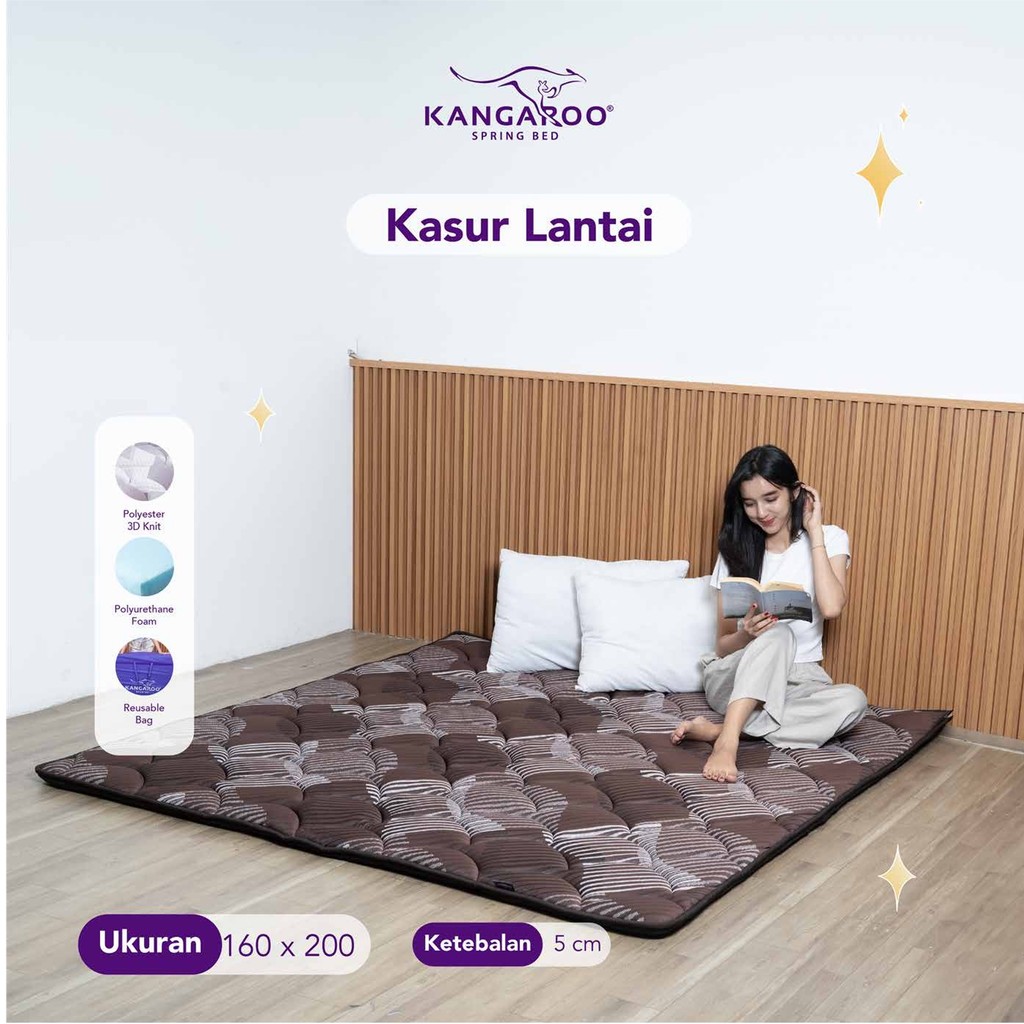 Kangaroo - Kasur Lantai - Tebal Murah Mewah Anti Kempes - 160x200