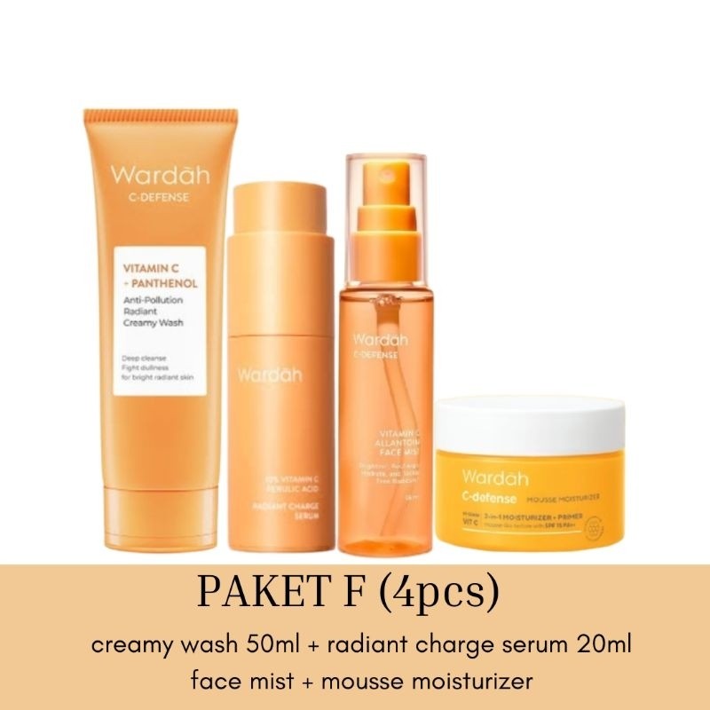 Wardah C-Defense Paket Lengkap | Wardah C-defense Facemist DD Cream Serum | Skincare Wardah