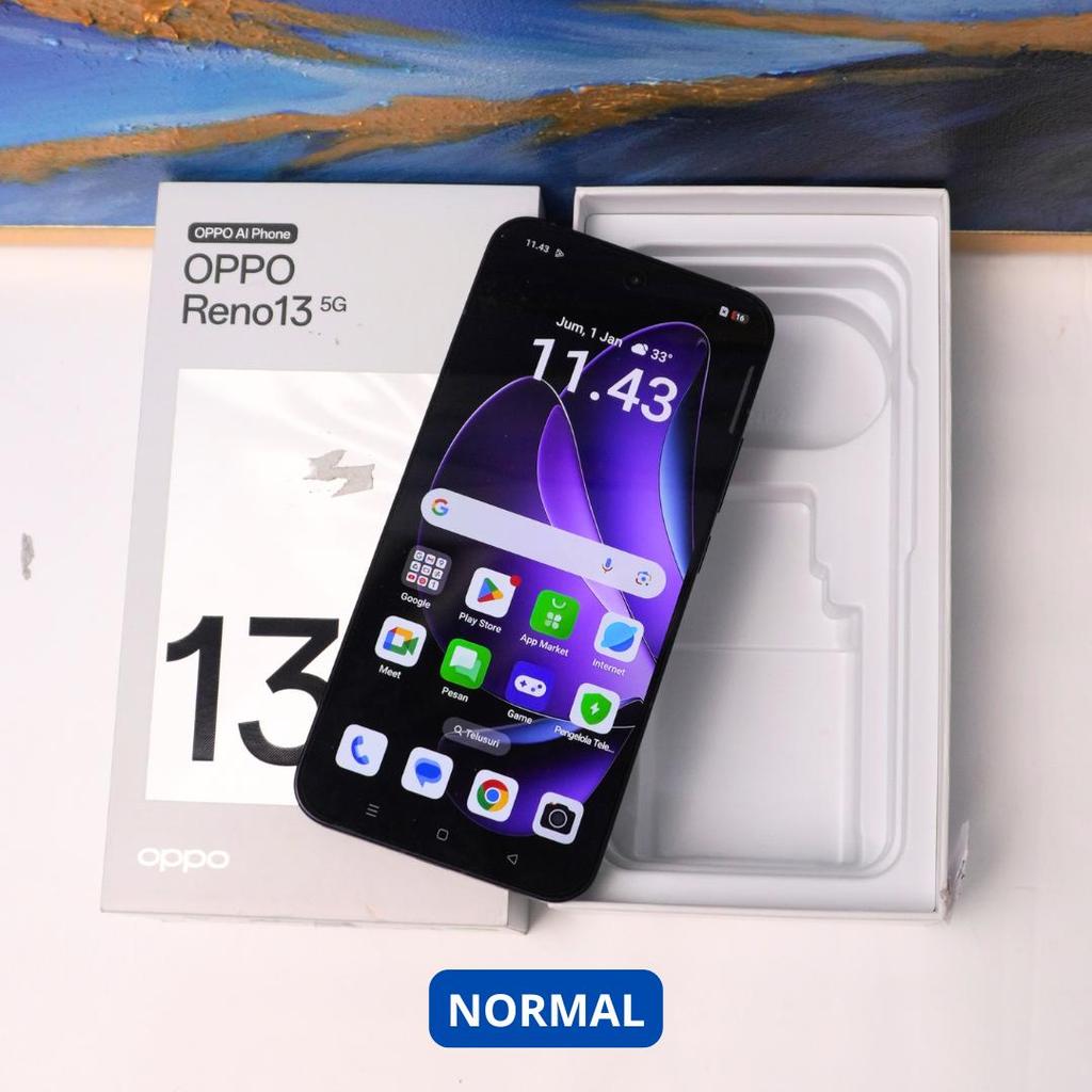 OPPO RENO 13 12/256 GB (5G) HP SECOND ORIGINAL SINAR MUTIARA CELL