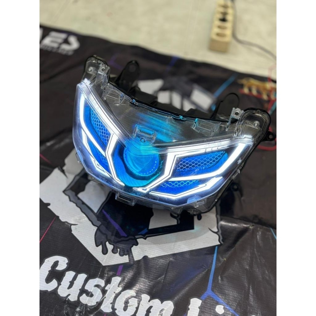 Headlamp Custom Nmax New + Holder