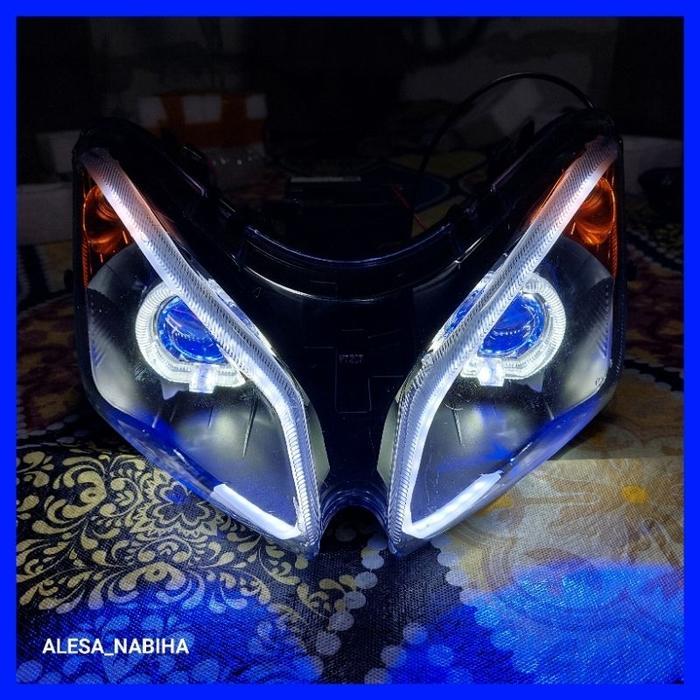 Reflektor Lampu Depan Vario 110 Old Karbu Set Biled Ala Ala 2,5 Inci Super terang Daymaker Motor Cos