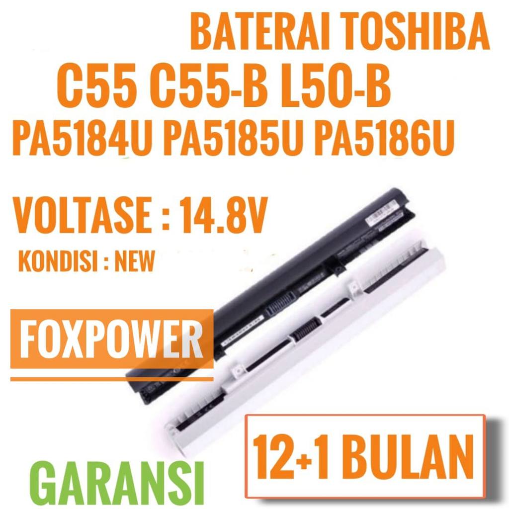 BATERAI TOSHIBA C55 L55 C50 C55D PA5185 PA5186