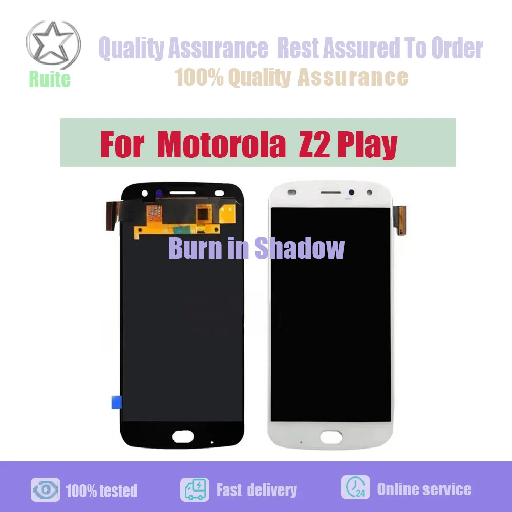 5.5"Original AMOLED For Motorola Moto Z2 Play XT1710-10 LCD splay Screen gitizer Assembly With Burn-
