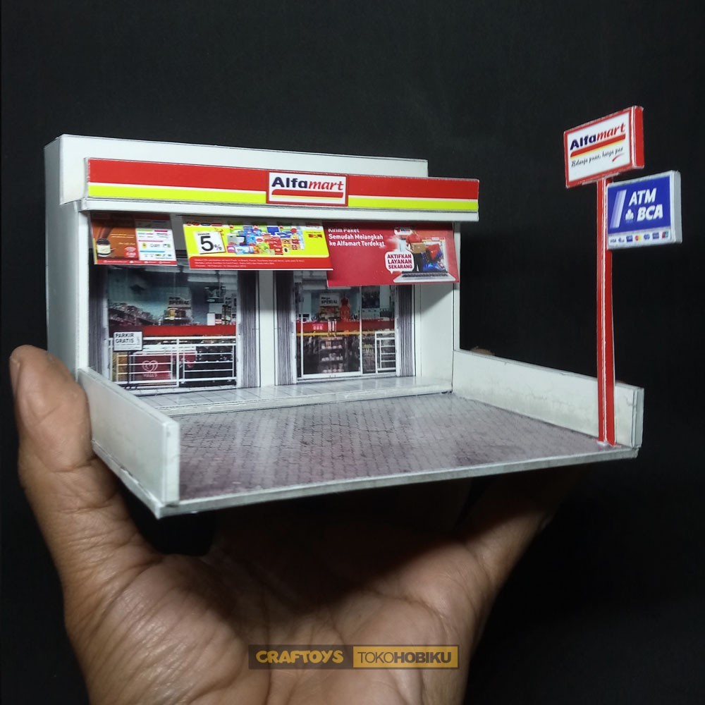 [WIZDOM] DIORAMA DIECAST - MINIATUR TOKO ALFAMART