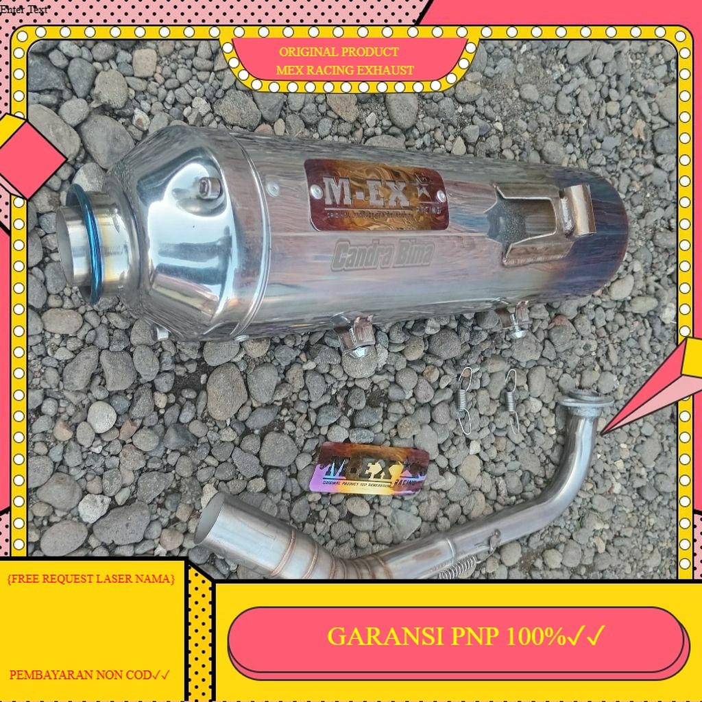 Knalpot Standar Racing Bluemoon Original MEX Vario Nmax155 PCX150 160 BeatFi ESP Scoopy MioJ Adv NMA