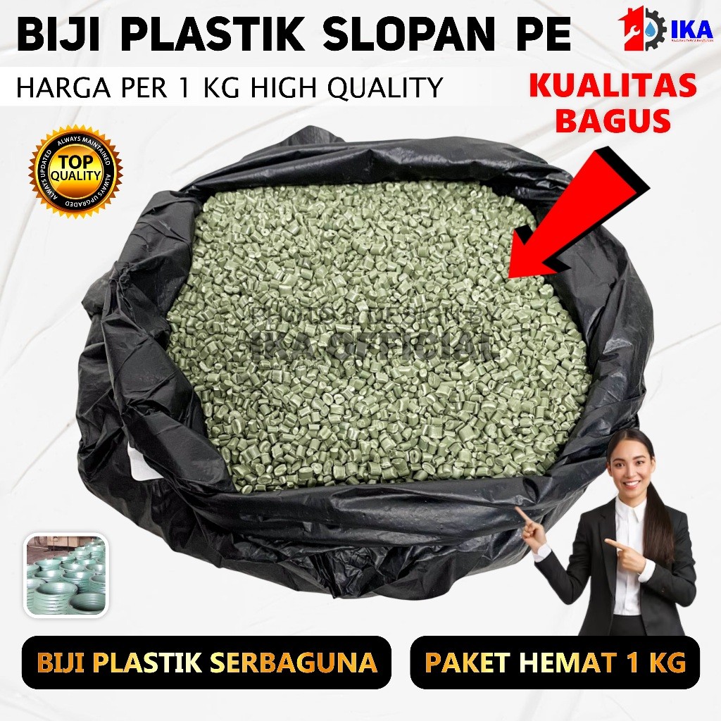 Biji Plastik Daur Ulang 1Kilogram / PE Selopan 1 KG Pabrik / Bahan Biji Plastik Proses Recycle Daur 