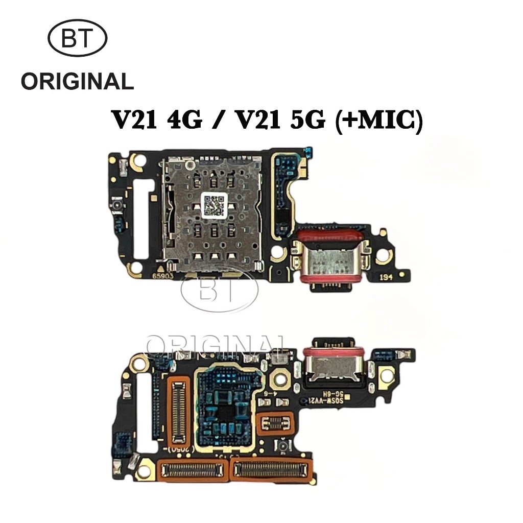 KONEKTOR CHARGER BOARD PCB FOR VIVO V21 4G - V21 5G +MIC - FAST CHARGING