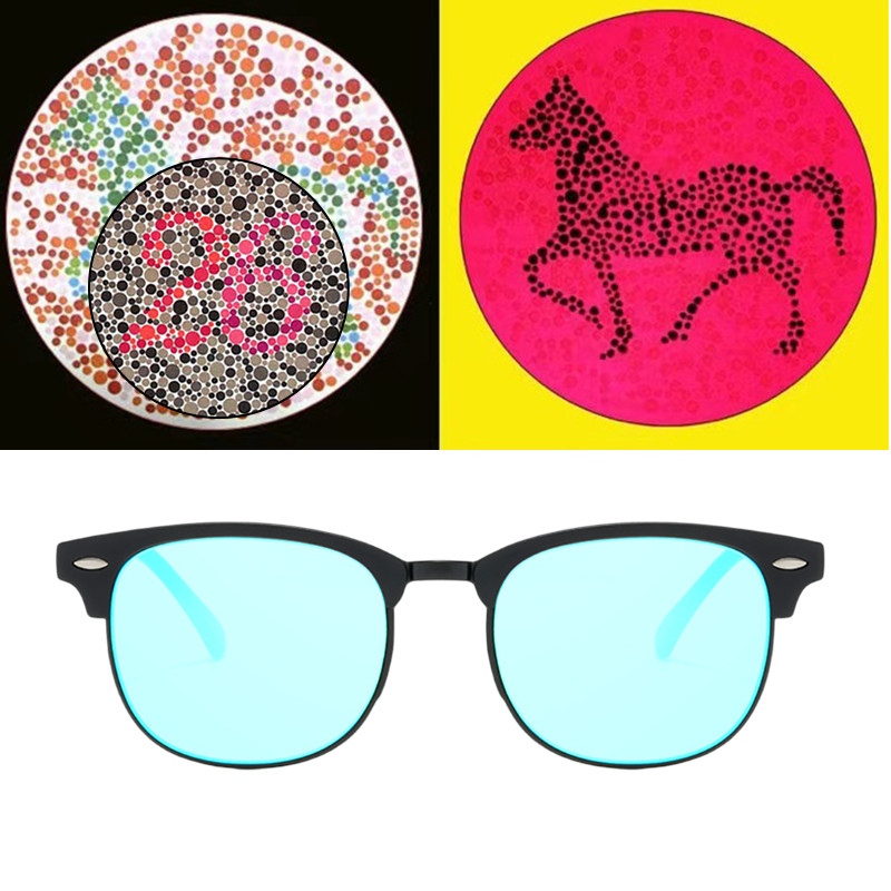 Kacamata Buta Warna Parsial / Kacamata Koreksi Buta Warna Hijau Merah