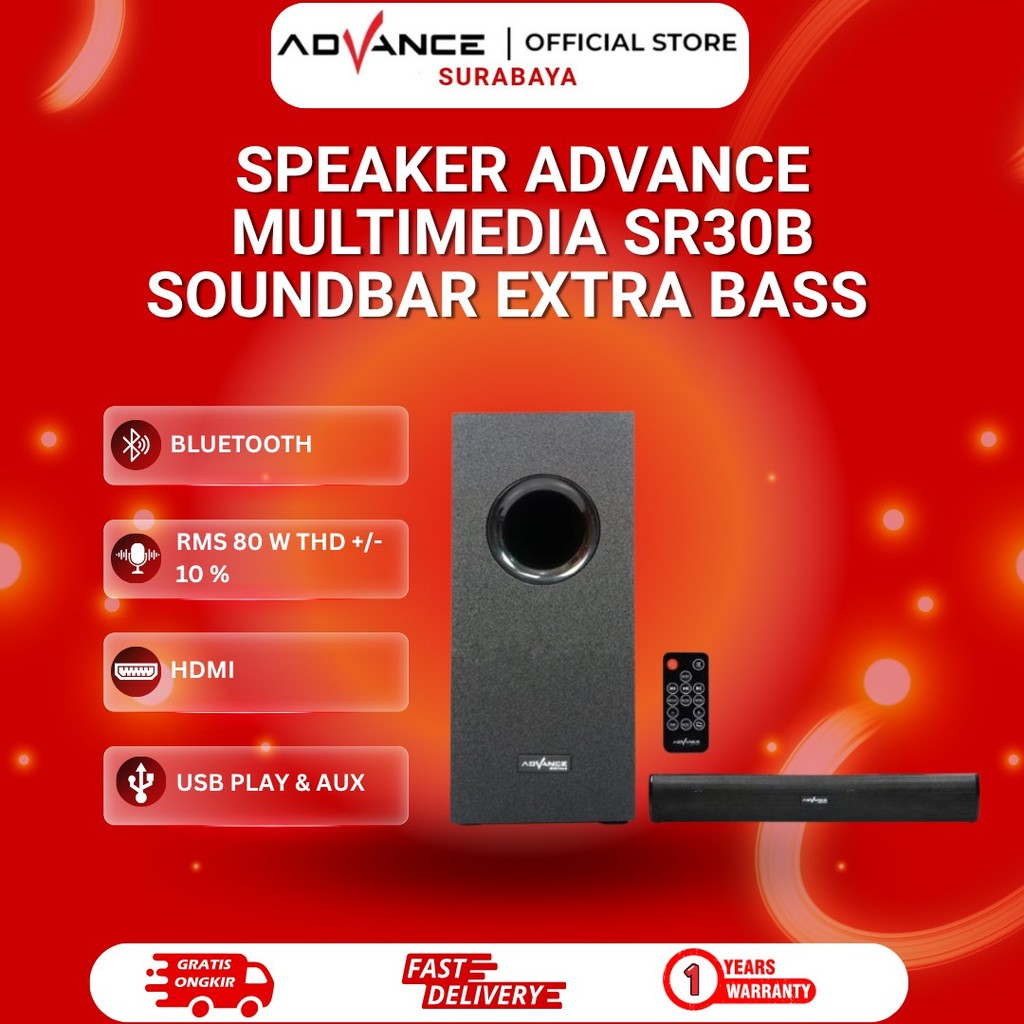 Speaker Advance Multimedia SR30B Soundbar Extra Bass