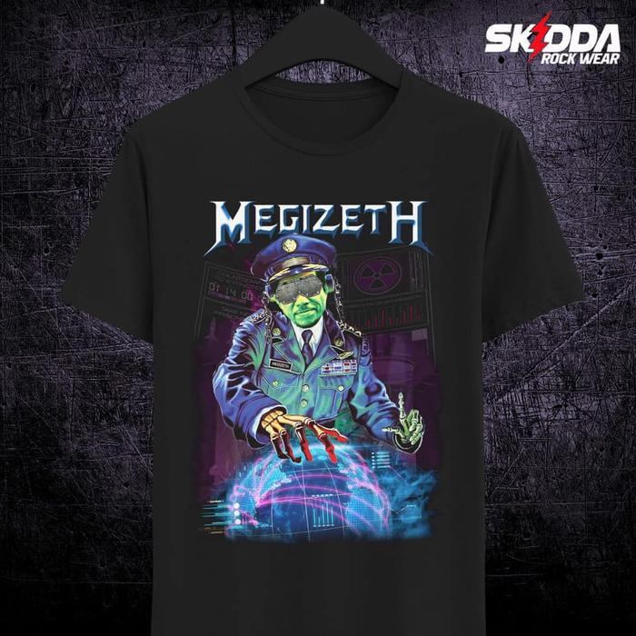 (COD) Kaos Lucu Parodi Megadeth Megizeth - Premium NSA- Hitam -S-XL - S