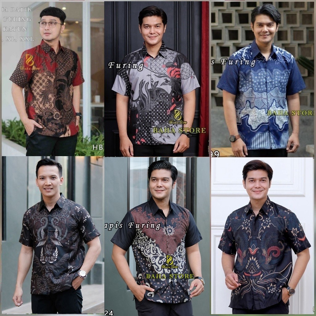 PROMO DISKON Kemeja Batik Hem Pendek Lapis Furing Pekalongan Batik Pria BAHA STORE MENs FASHION