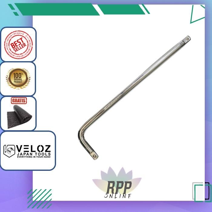VELOZ offset handle 1/2 x 12 inch stang sock socket shock gagang sok gagang sok L veloz
