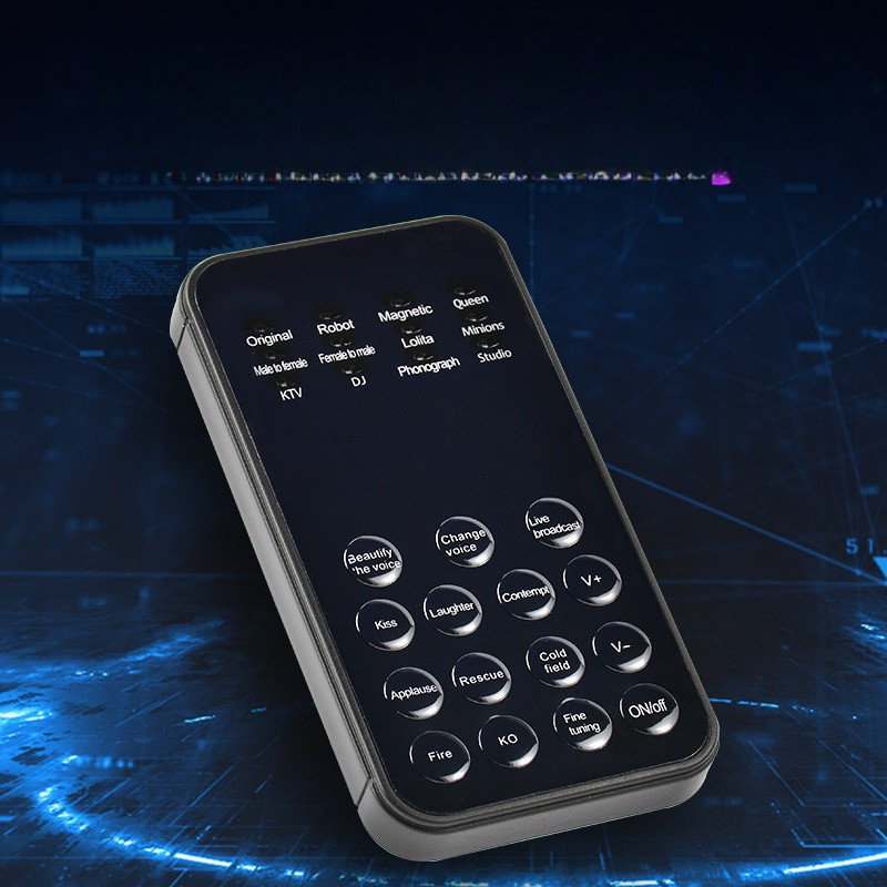 12 Voice Modes Changer Live Gaming Streaming Sound Changes Microphone Mini Portable Voice Modulator 