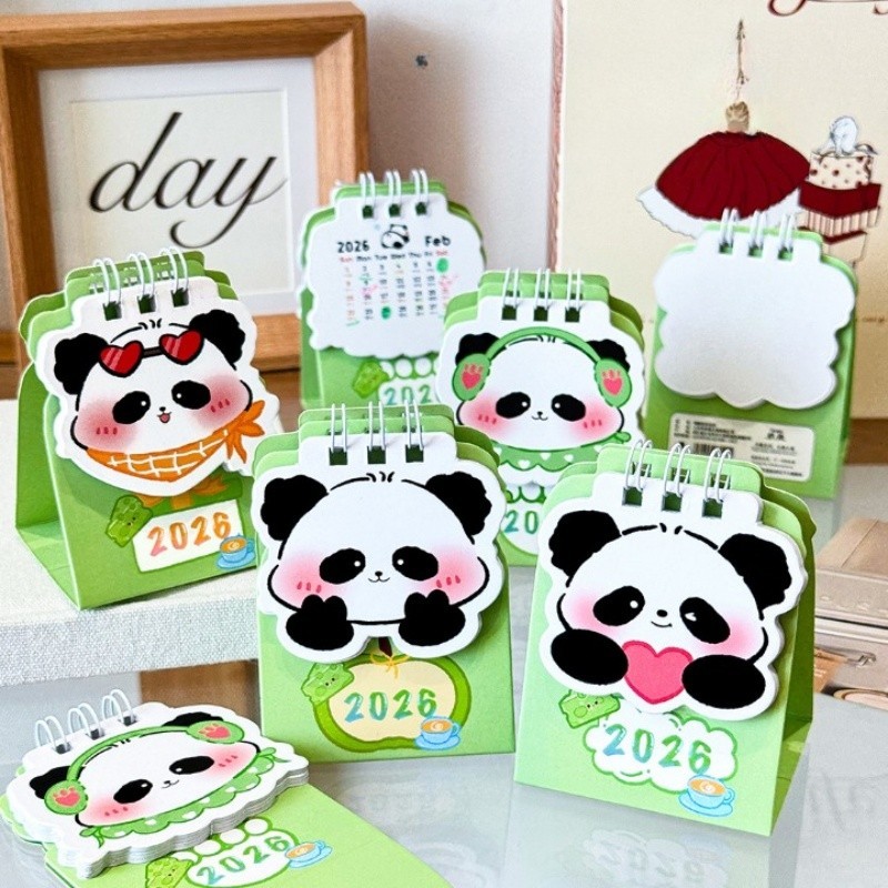 Kalender Tahun 2026 Mini Calender Desk Kalender Meja Mini Duduk Karakter Panda Capybara - GG0702