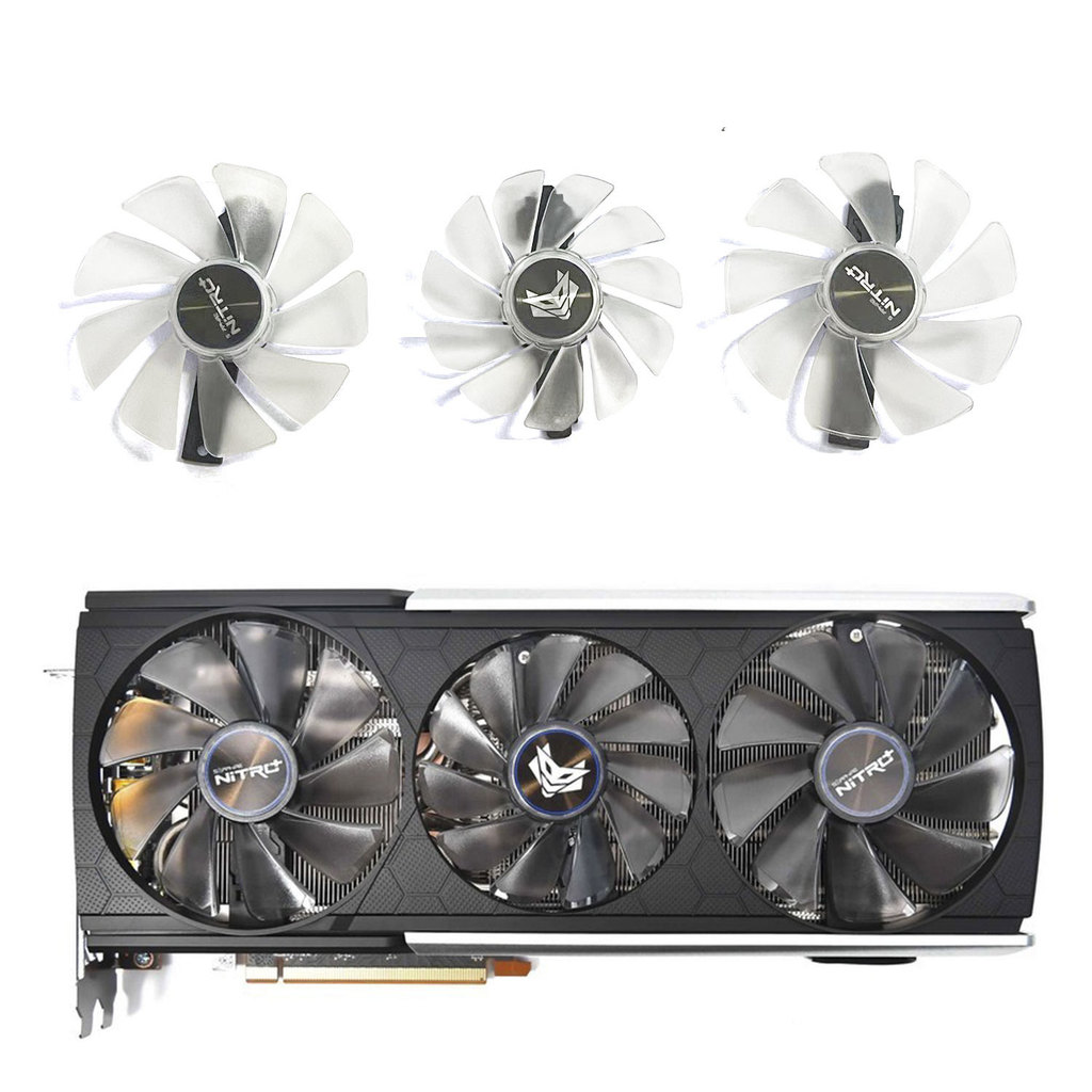 Y White LED Cooling Fan FD10015M12D FDC10H12D9-C for Sapphire RX 5700 XT Nitro+ Special Etion 95MM 8