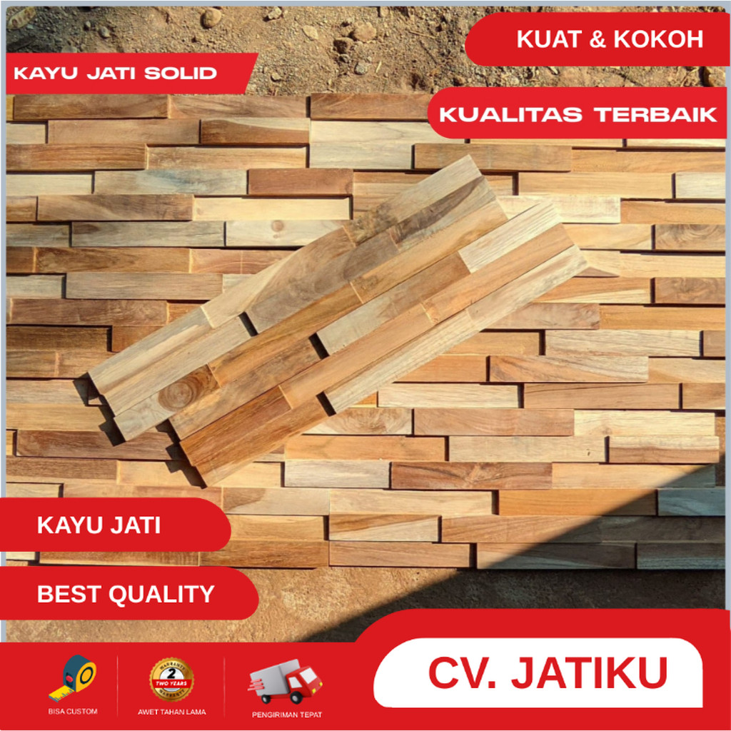 panel dinding kayu jati, dinding kayu, Wooden Wall Jati Panel Dinding terlaris