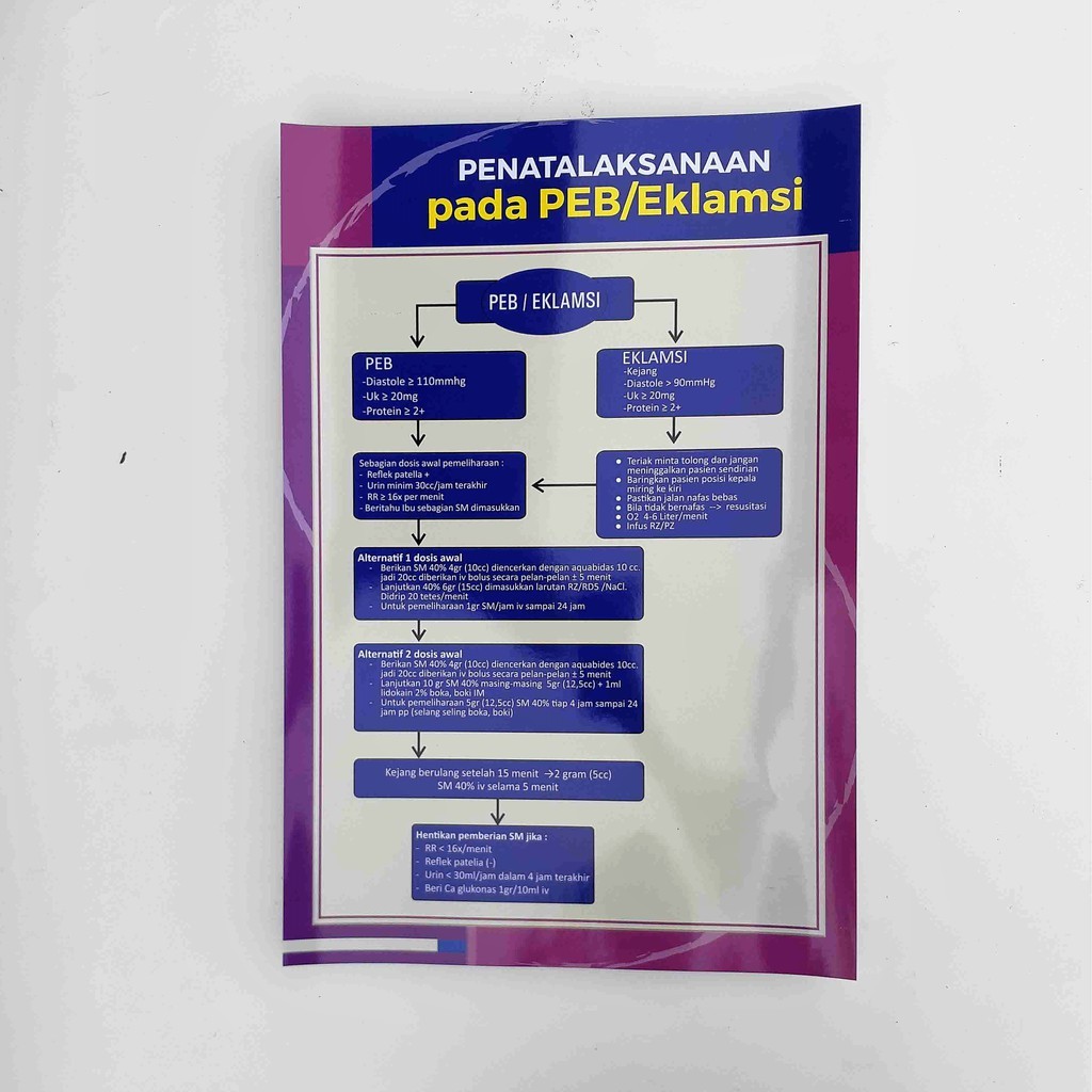 Poster Kebidanan Penatalaksanaan PEB / Eklamsi, Poster Bidan, Bidan Praktek Mandiri