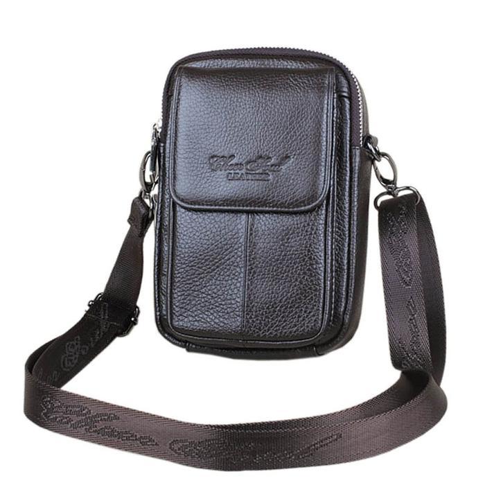 tas selempang kulit pria branded - sarung hp pinggang kulit dompet hp