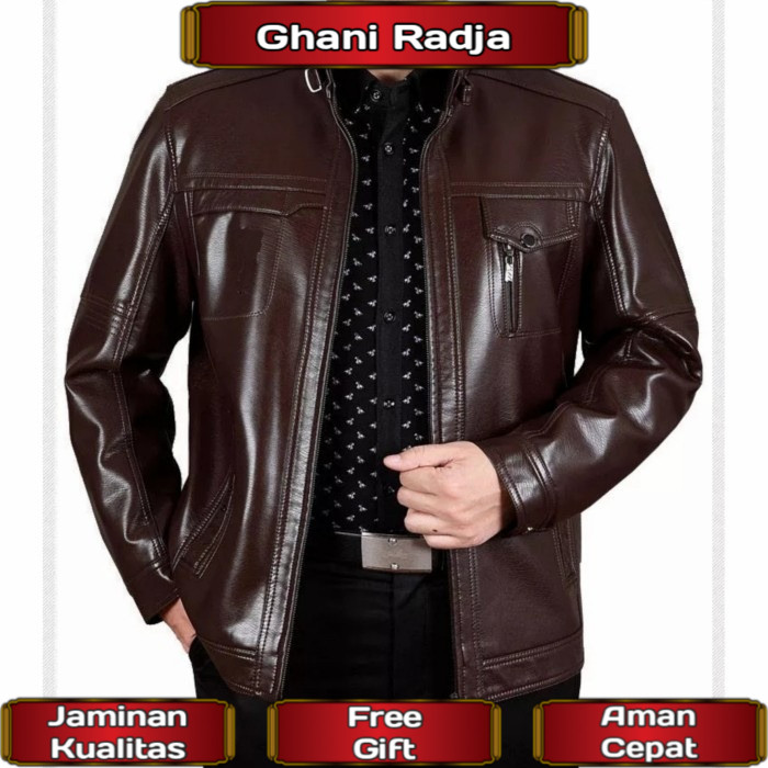 jaket kulit original branded 100% asli dari kulit domba Garut ori jaket kulit pria model terbaru kua