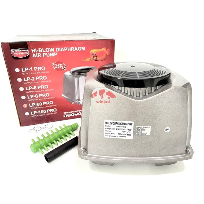 Sunsun LP60 PRO Aerator Pompa Udara HI-BLOW LP-60 100L Aerasi Kolam