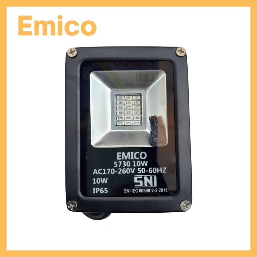 EMICO LAMPU SOROT RGB 10W 10 WATT LED FLOOD LIGHT TAMAN OUTDOR WARNA WARNI PLUS REMOT CONTROL