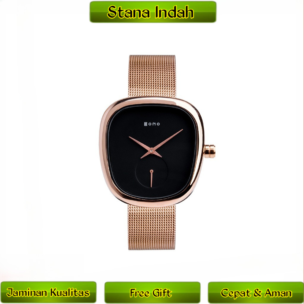 Jam Tangan Wanita Bono Watch Siena Milanese Dark Rose Gold