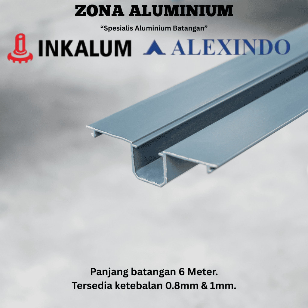 INKALUM ALEXINDO Aluminium Batangan 0562 Tutup M Kusen 4 Inch
