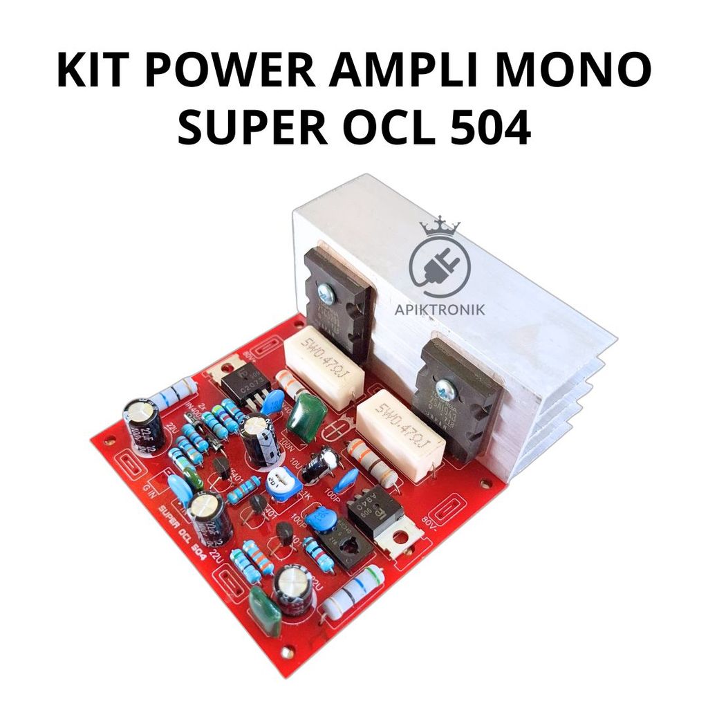 Kit Power Ampli Mono Super OCL 504 Final Toshiba C5200 A1943 + Heatsink Aluminium