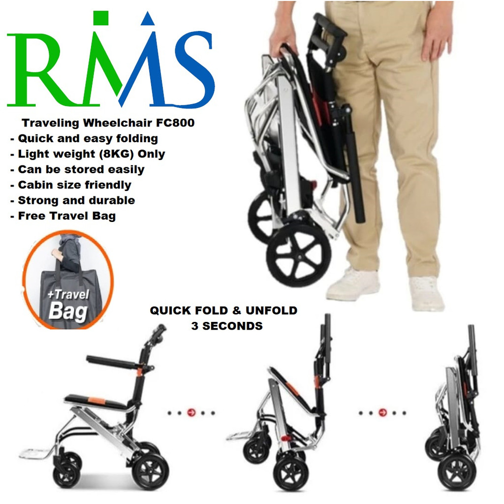 Korsi Roda Travel FC800 / Kursi Roda Umroh Haji Travel Masuk Cabin Pesawat