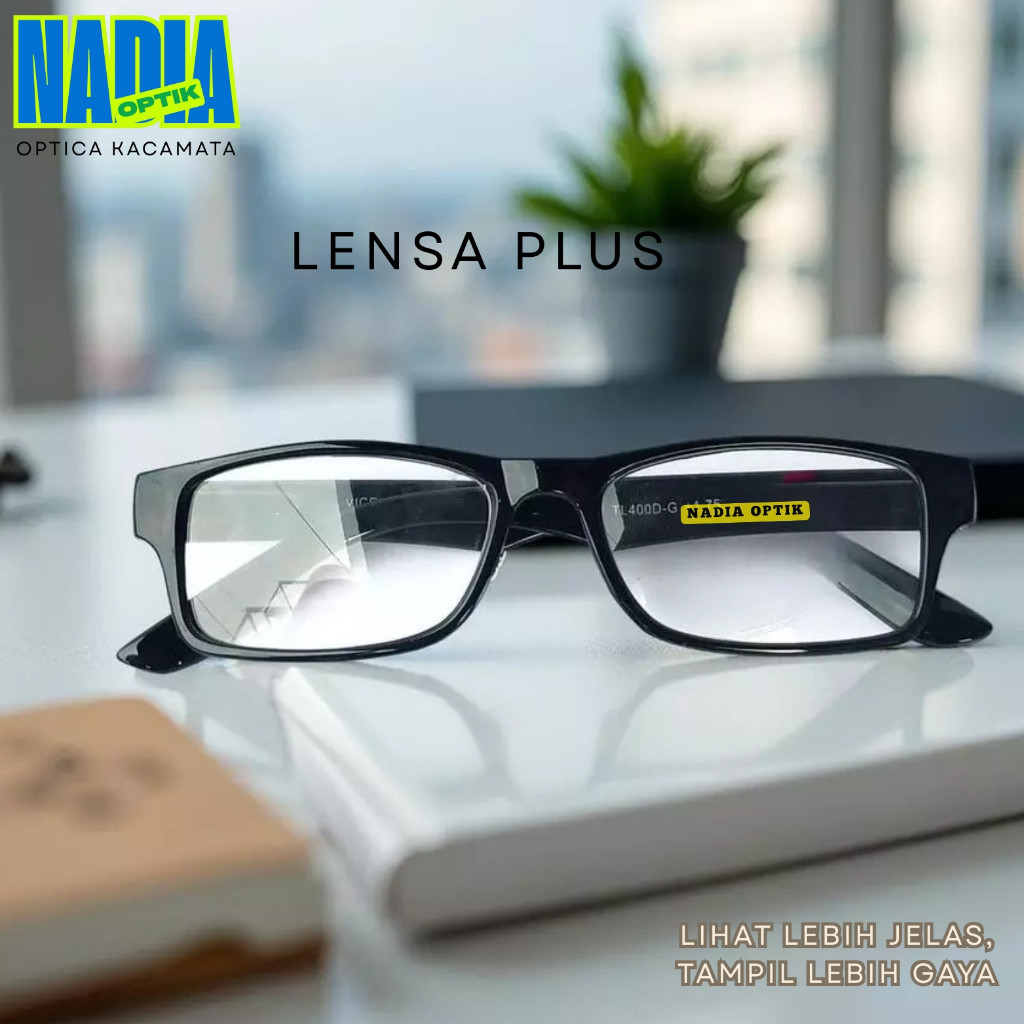 Kacamata baca lensa pria dan wanita untuk mata rabun dekat ukuran plus 1.00 sampai plus 4.00 - OPTIK