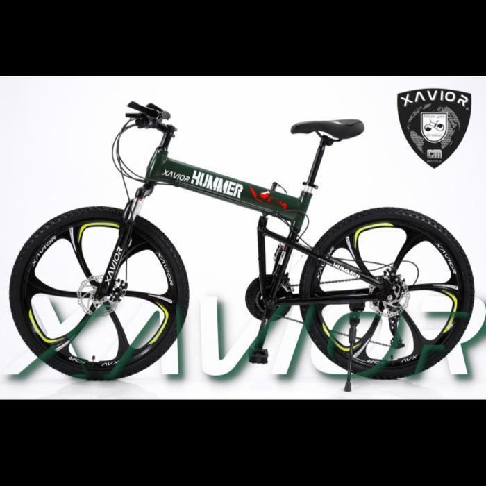 sepeda gunung lipat 26" XAVIOR HUMMER Alloy 3x 9 SPEED ORIGINAL