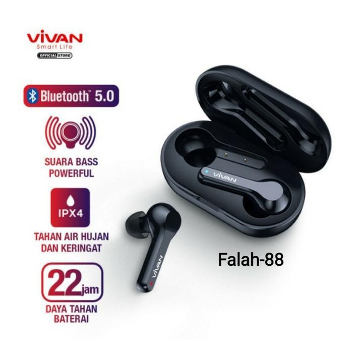 Vivan Liberty T200 TWS Headsets Bluetooth Waterproof Blue - Ori